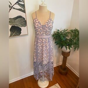 Boutique Dress with cutout overlay